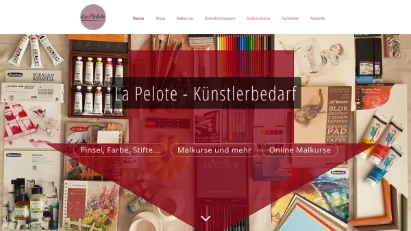 Website Screenshot: La Pelote - La Pelote - Künstlerbedarf, Malkurse, Keramikkurse - 2700 Wr. Neustadt - Date: 2023-06-15 16:02:34