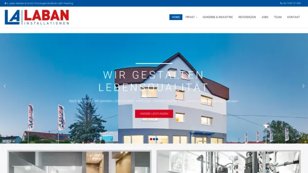 Website Screenshot: A. Laban GmbH & Co KG - Installateur Pasching für Linz & Umgebung - Date: 2023-06-23 12:05:34