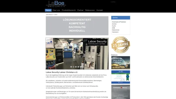 Website Screenshot: LaBoe Security OG Laimer & Boeddinghaus - Home - www.laboe.at - Date: 2023-06-14 10:41:26