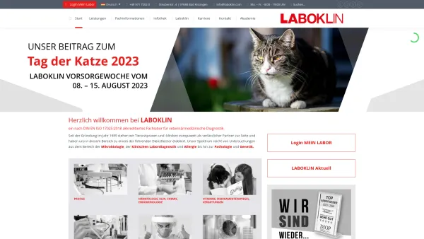 Website Screenshot: LABOklin Labor f klinische Diagnostik GmbH Co LABOKLGmbH Co.KG - Willkommen bei LABOKLIN - Date: 2023-06-23 12:05:34
