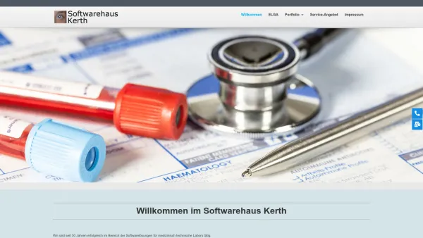 Website Screenshot: Softwarehaus Kerth - Laborsysteme.at - Date: 2023-06-23 12:05:34