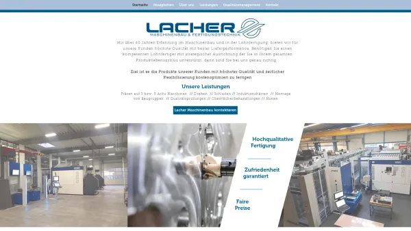 Website Screenshot: Lacher Maschinenbau Ges.m.b.H. & Co KG - Lacher Maschinenbau & Fertigungstechnik - Date: 2023-06-23 12:05:34