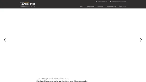 Website Screenshot: Lachmayr Möbelwerkstätte GesmbH - lachmayr-moebel.at - Date: 2023-06-23 12:05:34