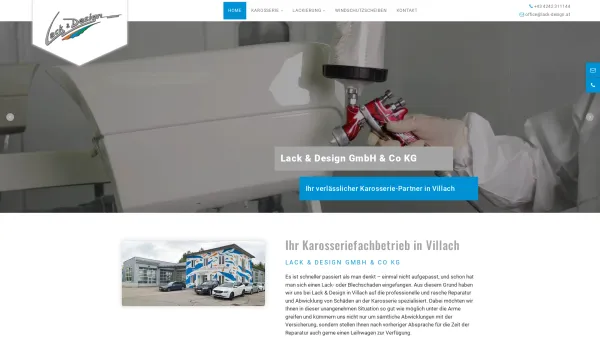 Website Screenshot: Lack Design Auto Karosserie Lackierung Autokosmetik - Ihr Karosseriefachbetrieb in Villach - Lack & Design GmbH & Co KG - Date: 2023-06-23 12:05:37