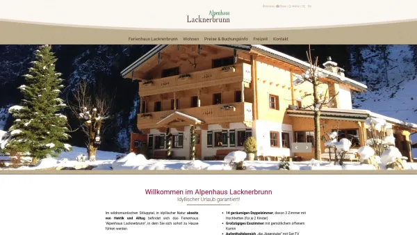 Website Screenshot: Dietmar ++Alpengasthof Lacknerbrunn HERZLICH WILKOMMEN !!+++ - Ferienhaus in Mayrhofen - Ferienhaus Lacknerbrunnl - Date: 2023-06-23 12:05:37