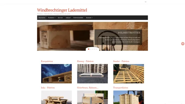 Website Screenshot: Windbrechtinger Lademittel - Windbrechtinger Lademittel – Paletten / Gitterboxen / Transportkisten & mehr - Date: 2023-06-23 12:05:37