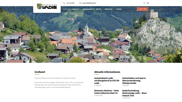 Website Screenshot: Gemeindeamt Ladis RiS-Kommunal - Gemeinde Ladis - Date: 2023-06-23 12:05:37