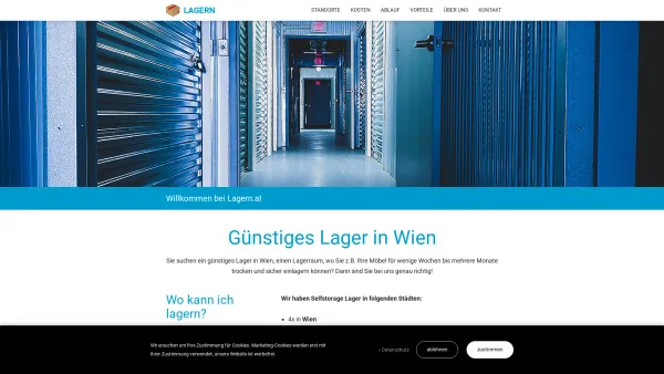 Website Screenshot: Günstiges Lager in Wien Lagern.at - Was möchtest du lagern? - Lagerräume & Selfstorages bei Lagern.at - Date: 2023-06-26 10:26:30