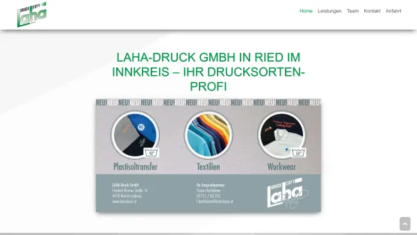 Website Screenshot: Laha - LAHA-Druck GmbH | Ried im Innkreis | Drucksorten - Date: 2023-06-14 10:41:26