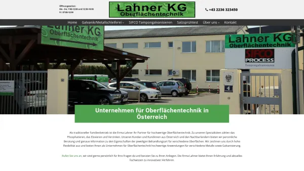 Website Screenshot: Lahner KG Oberflächentechnik - Oberflächentechnik in Österreich - Date: 2023-06-23 12:05:37