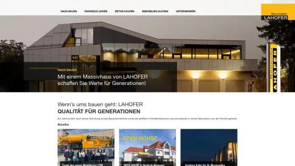 Website Screenshot: Baumeister Lahofer GmbH - Baumeister Lahofer | Wenn’s ums bauen geht! - Date: 2023-06-23 12:05:37
