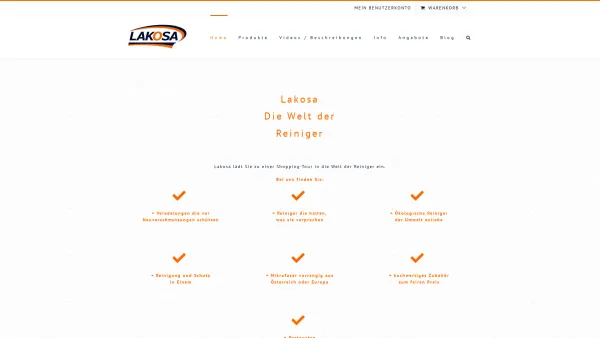 Website Screenshot: Lakosa Handels GmbH - Original Lakosa Webshop - Reinigungsmittel & Veredelung vom Hersteller - Date: 2023-06-26 10:26:30
