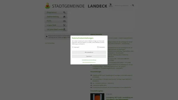 Website Screenshot: Stadtgemeinde Landeck RiS-Kommunal - Stadtgemeinde Landeck - Startseite - Date: 2023-06-14 10:41:26