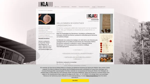 Website Screenshot: Kärntner Landesarchiv - Kärntner Landesarchiv - Kärntner Landesarchiv - Date: 2023-06-15 16:02:34