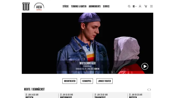 Website Screenshot: Landestheater Linz - Landestheater Linz - Date: 2023-06-23 12:05:40