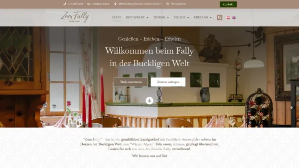 Website Screenshot: Landgasthof Fally Ödenkirchen - Essen und Trinken mit Stil - Home â‹† Landgasthof Zum Fally - Date: 2023-06-23 12:05:40