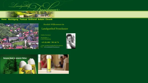 Website Screenshot: Landgasthof Froschauer - Landgasthof-Froschauer in Kleinraming - Date: 2023-06-14 10:41:26