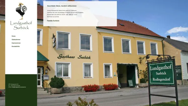 Website Screenshot: Landgasthaus Landgsthof Surböck - Landgasthaus Surböck - Date: 2023-06-23 12:05:40