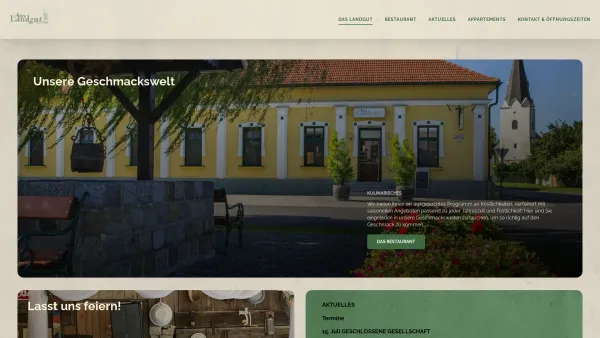 Website Screenshot: Altes Landgut Werdenich Alten Landgut Werdenich - Altes Landgut Werdenich – Restaurant & Appartements – Deutsch Jahrndorf – Burgenland – Austria - Date: 2023-06-23 12:05:40