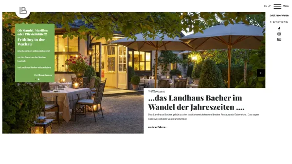 Website Screenshot: Elisabeth Landhaus Bacher - Landhaus Bacher Mautern - Neuentdeckung österreichischer Klassiker | Landhaus Bacher - Date: 2023-06-23 12:05:40