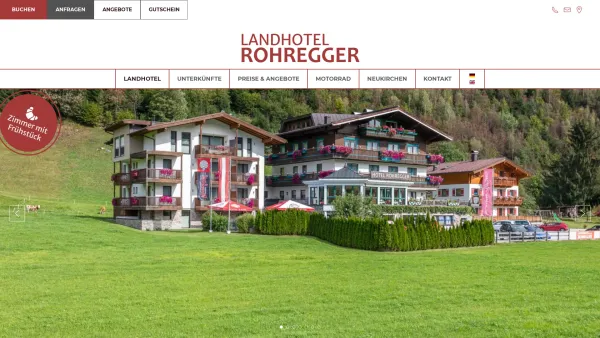 Website Screenshot: Hotel Landhaus Rohregger - Landhotel Rohregger in Neukirchen am Großvenediger - Date: 2023-06-23 12:05:40