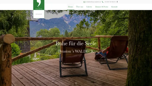 Website Screenshot: Pension s`Waldeck - Pension ´s WALDECK - Date: 2023-06-23 12:05:40