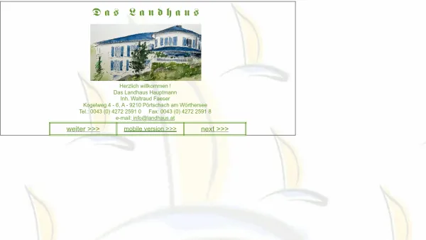 Website Screenshot: Das Landhaus - Das Landhaus - Pörtschach am Wörthersee - Date: 2023-06-23 12:05:40