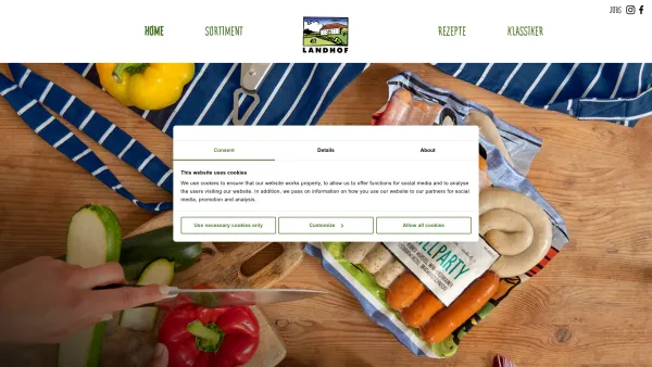 Website Screenshot: Landhof GesmbH & Co KG - LANDHOF ist eine Marke der Marcher Fleischwerke, einem österreichischen Unternehmen | LANDHOF - Date: 2023-06-15 16:02:34