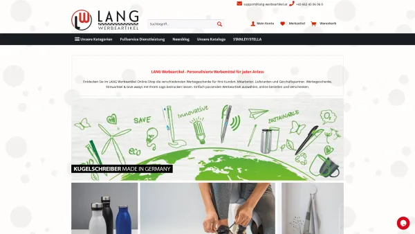 Website Screenshot: LANG Werbeartikel - Ihr Werbemittel & Werbeartikel Online Shop | LANG Werbeartikel - Date: 2023-06-26 10:26:30