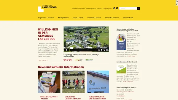 Website Screenshot: Altenwohnheim Johann-Georg Langenegg Bregenzerwald Urlaub Winterurlaub Sommerurlaub Wandern - langenegg.at | Gemeinde Langenegg - - Date: 2023-06-14 10:43:27
