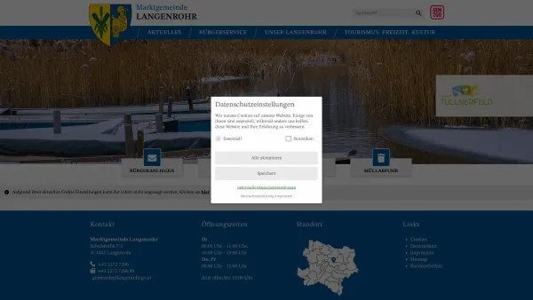 Website Screenshot: Gemeindeamt Marktgemeinde Langenrohr Offizielle - Marktgemeinde Langenrohr - Offizielle Homepage - Startseite - Date: 2023-06-14 10:43:27