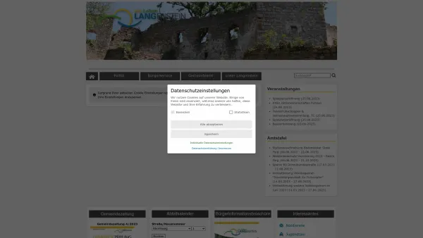 Website Screenshot: Gemeindeamt Gemeinde Langenstein - Gemeinde Langenstein - Startseite - Date: 2023-06-23 12:05:43
