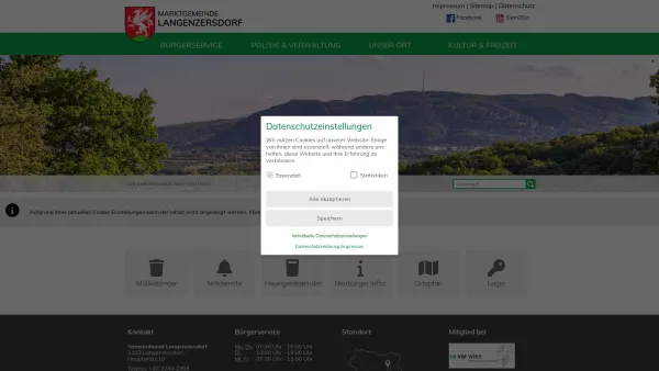 Website Screenshot: Gemeindeamt Langenzersdorf RiS-Kommunal - Langenzersdorf - GEM2GO WEB - Startseite - Date: 2023-06-23 12:05:43