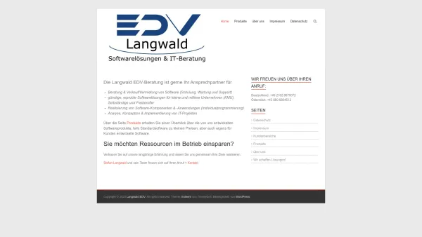 Website Screenshot: Langwald EDV-Beratung - Langwald EDV-Beratung Software Engineering & IT Consulting - Date: 2023-06-23 12:05:43