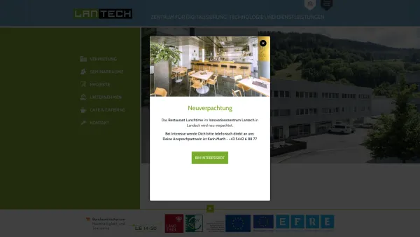 Website Screenshot: Lantech innovative Dienstleistungen alpinen Raum - Das Lantech - Zentrum für Digitalisierung und Technologie | Lantech Innovationszentrum - Date: 2023-06-23 12:05:43