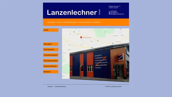 Website Screenshot: Alfred Lanzenlechner Spenglerei und Schwimmbadbau - index - Date: 2023-06-23 12:05:43