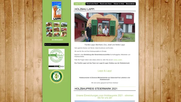 Website Screenshot: Holzbau Josef Lappi - Lappi & Lappi, Holzbau aus der Steiermark - Lappi & Lappi - Date: 2023-06-23 12:05:43