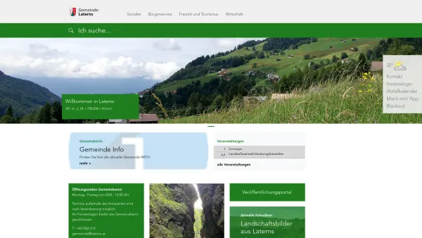 Website Screenshot: Gemeinde Laterns - Willkommen in Laterns — Laterns - Date: 2023-06-23 12:05:46