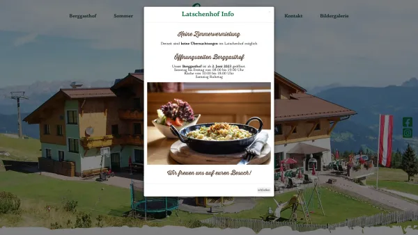 Website Screenshot: Berggasthof Latschenhof - Berggasthof Latschenhof in Flachau - Date: 2023-06-23 12:05:46