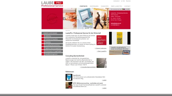 Website Screenshot: LaubePro Professional Service - Printshop Lettershop Copyshop CSR Recycling Beratung Barrierefreiheit Salzburg - Date: 2023-06-23 12:05:46