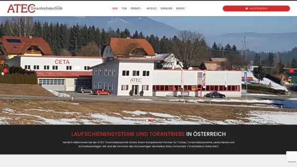 Website Screenshot: ATEC Torantriebstechnik GmbH - Laufschienensysteme und Torantriebe in Österreich - Date: 2023-06-15 16:02:34