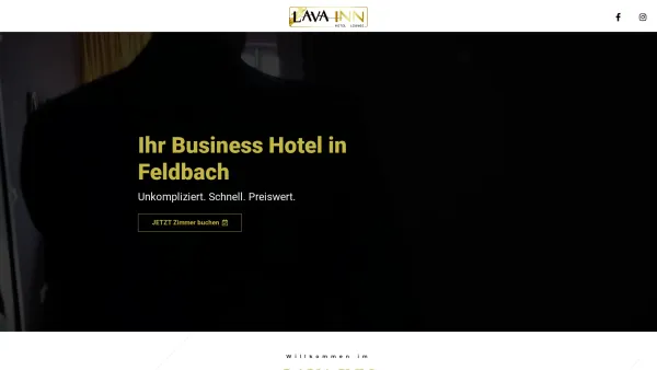 Website Screenshot: Hotel Lava Inn Vulkanland-Gemütlichkeit mitten in Feldbach, Steiermark, Österreich - Startseite - Lava Inn Feldbach - Date: 2023-06-23 12:05:46