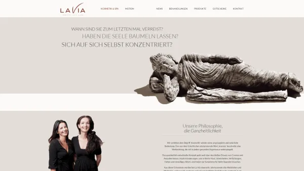 Website Screenshot: LA VIA Institut für ganzheitliche Kosmetiktherapien - La Via | Kosmetik & Spa in Wels - Date: 2023-06-23 12:05:46