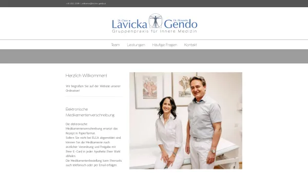 Website Screenshot: Dr. Claus Lavicka - Dr.med. Lavicka Claus / Dr.med. Gendo Alexandra - Dr. Lavicka-Gendo - Date: 2023-06-14 10:43:27