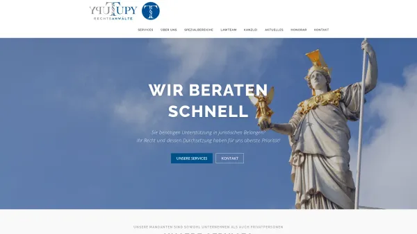 Website Screenshot: Rechtsanwälte Dr. Tupy und Dr. Schuster - Rechtsanwalt in Wien - Wir kümmern uns um Ihre Rechtsfragen! - Date: 2023-06-26 10:26:30
