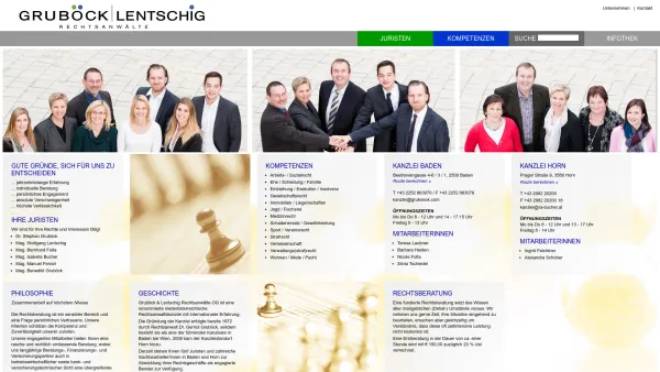 Website Screenshot: Gruböck Gruböck Rechtsanwälte OEG - Gruböck und Lentschig / Rechtsanwälte - Date: 2023-06-23 12:05:49