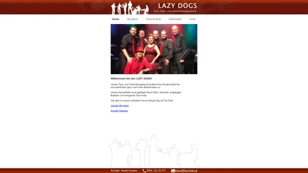 Website Screenshot: Lazy Dogs . Unterhaltung mit Stil - LAZY DOGS: Live Tanz- und Unterhaltungsmusik - Date: 2023-06-23 12:05:49