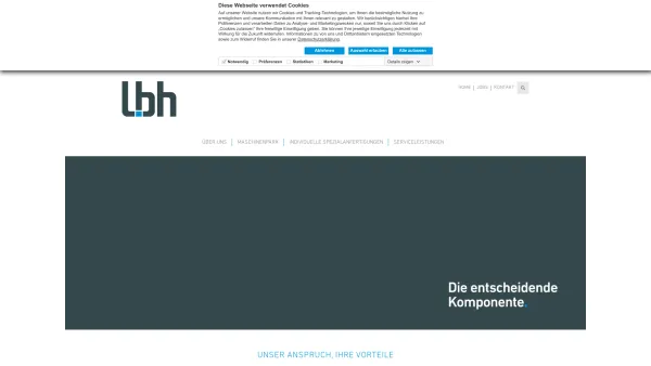 Website Screenshot: LBH - Lüftungs-, Behälter- und Heizungsanlagenbau GesmbH - Startseite - LBH - Date: 2023-06-14 10:43:27
