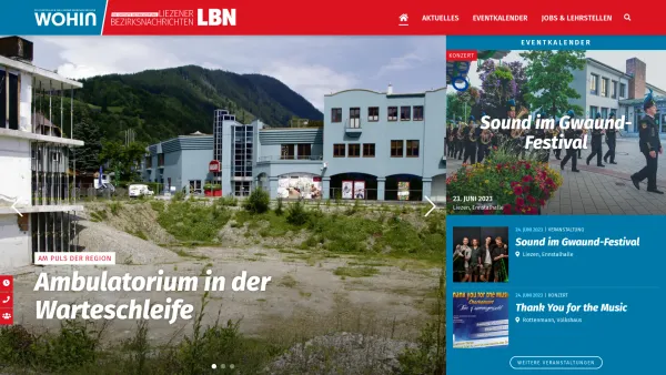 Website Screenshot: Liezener Bezirksnachrichten - Portal | LBN - Wohin - Date: 2023-06-23 12:05:49