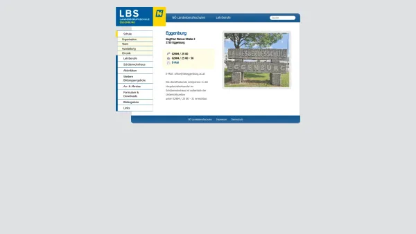 Website Screenshot: Berufsschule. Landesberufschule für Kraftfahrzeugtechniker und Karosseriebautechniker Eggenburg Internet - Landesberufsschule - Eggenburg - Date: 2023-06-14 10:37:32